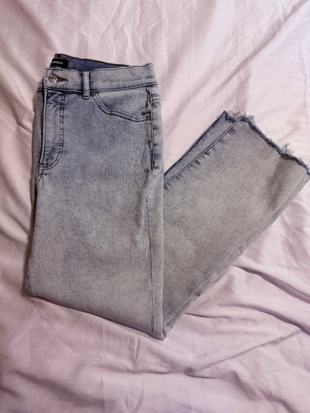 Express High Rise Cropped Flare Jeans (Size 12R)